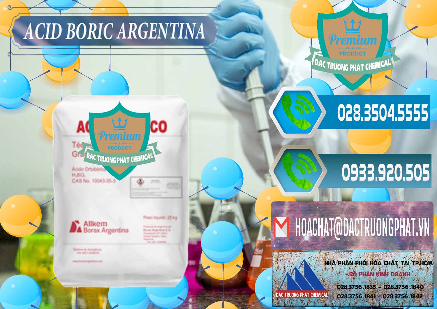 Nơi chuyên phân phối - bán Acid Boric – Axit Boric H3BO3 99% Allkem Argentina - 0448 - Nơi phân phối ( cung ứng ) hóa chất tại TP.HCM - congtyhoachat.net