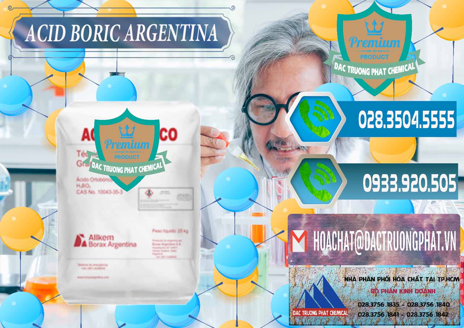 Nhà nhập khẩu & bán Acid Boric – Axit Boric H3BO3 99% Allkem Argentina - 0448 - Đơn vị chuyên phân phối _ cung ứng hóa chất tại TP.HCM - congtyhoachat.net