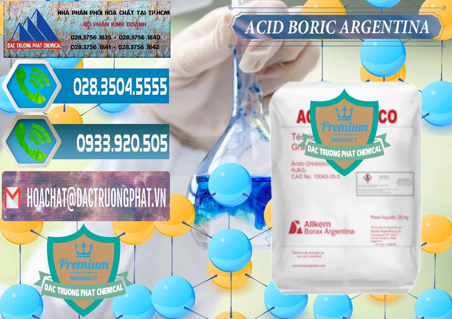 Chuyên bán ( cung cấp ) Acid Boric – Axit Boric H3BO3 99% Allkem Argentina - 0448 - Nơi bán ( phân phối ) hóa chất tại TP.HCM - congtyhoachat.net