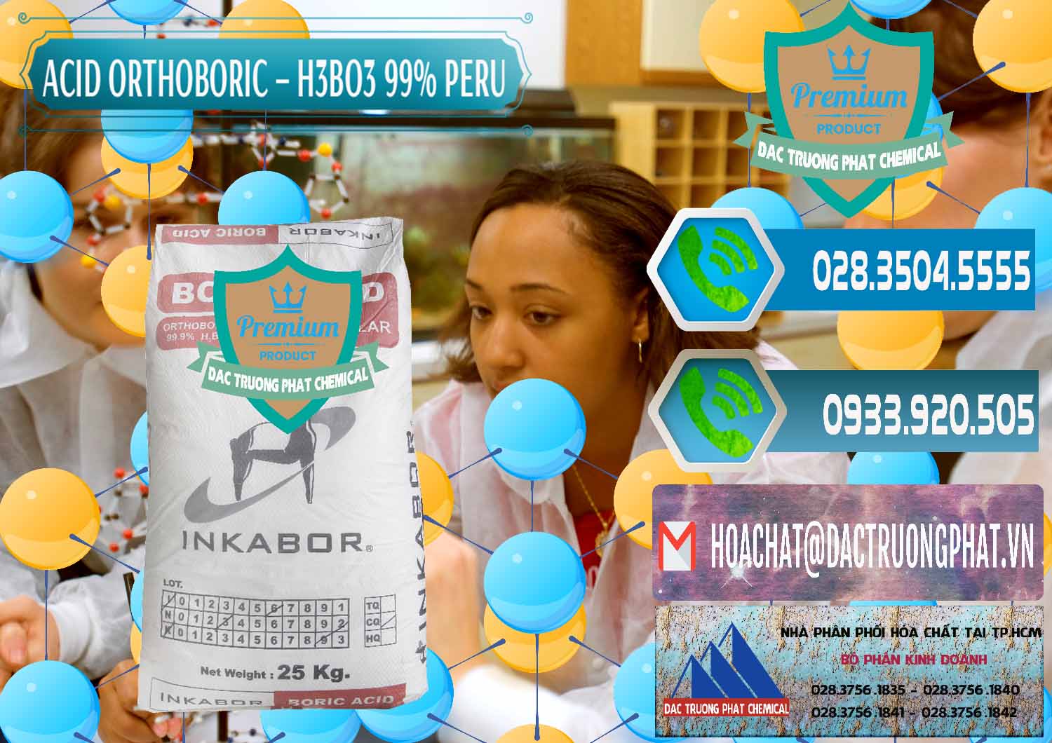 Nơi chuyên phân phối ( bán ) Acid Boric – Axit Boric H3BO3 99% Inkabor Peru - 0280 - Cty chuyên nhập khẩu & cung cấp hóa chất tại TP.HCM - congtyhoachat.net