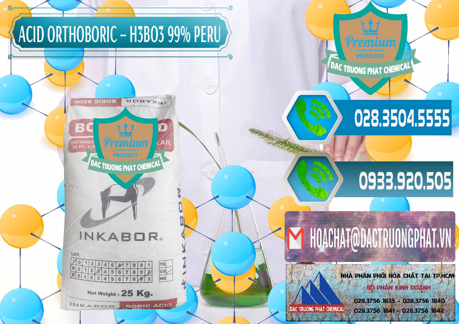 Nơi chuyên bán và cung ứng Acid Boric – Axit Boric H3BO3 99% Inkabor Peru - 0280 - Công ty chuyên nhập khẩu và cung cấp hóa chất tại TP.HCM - congtyhoachat.net