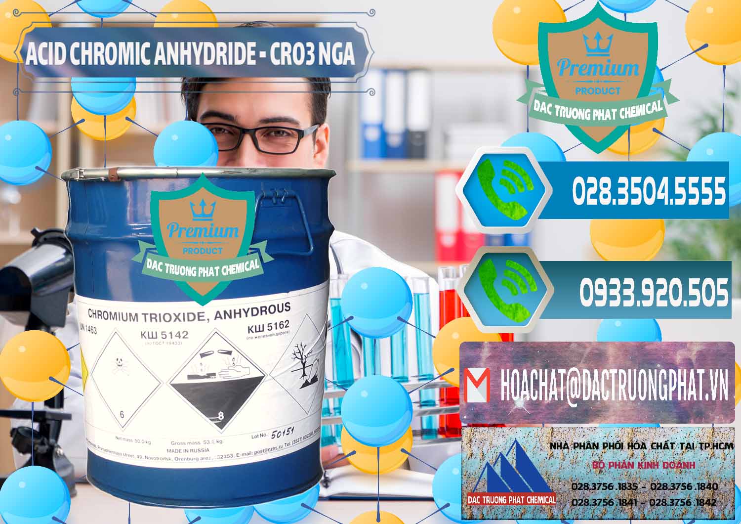 Cty chuyên cung cấp _ bán Acid Chromic Anhydride - Cromic CRO3 Nga Russia - 0006 - Nhà phân phối và nhập khẩu hóa chất tại TP.HCM - congtyhoachat.net