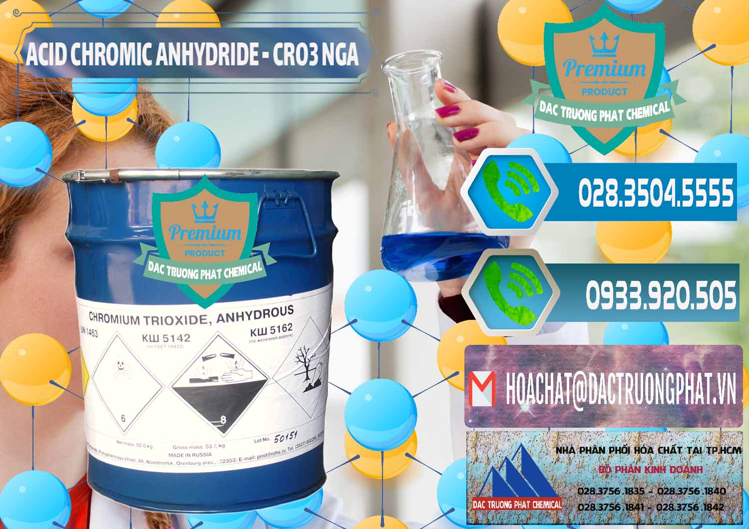 Công ty kinh doanh ( bán ) Acid Chromic Anhydride - Cromic CRO3 Nga Russia - 0006 - Nhà phân phối - kinh doanh hóa chất tại TP.HCM - congtyhoachat.net