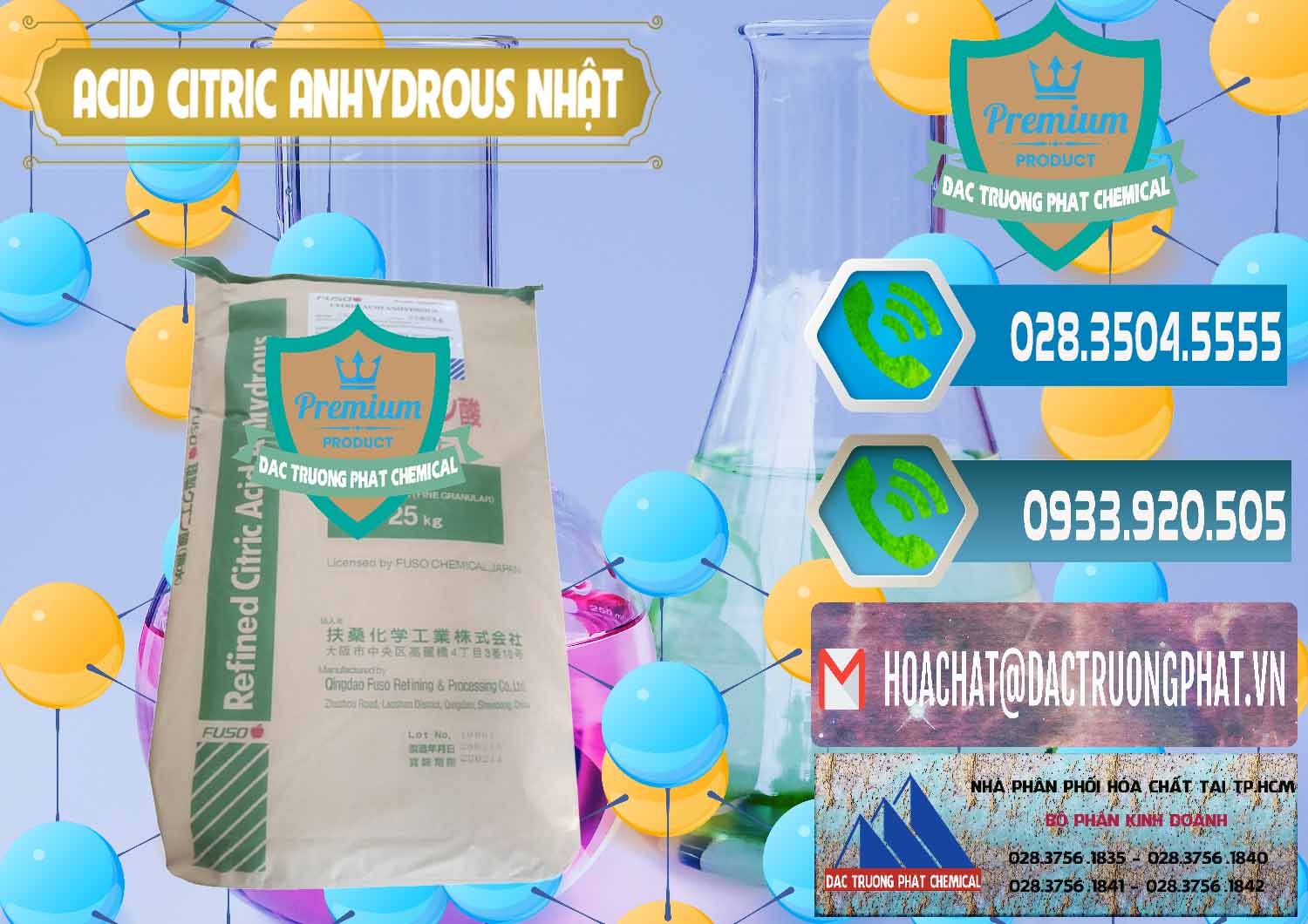 Nơi chuyên kinh doanh và bán Acid Citric - Axit Citric Anhydrous FUSO Nhật Japan - 0439 - Chuyên cung cấp - bán hóa chất tại TP.HCM - congtyhoachat.net