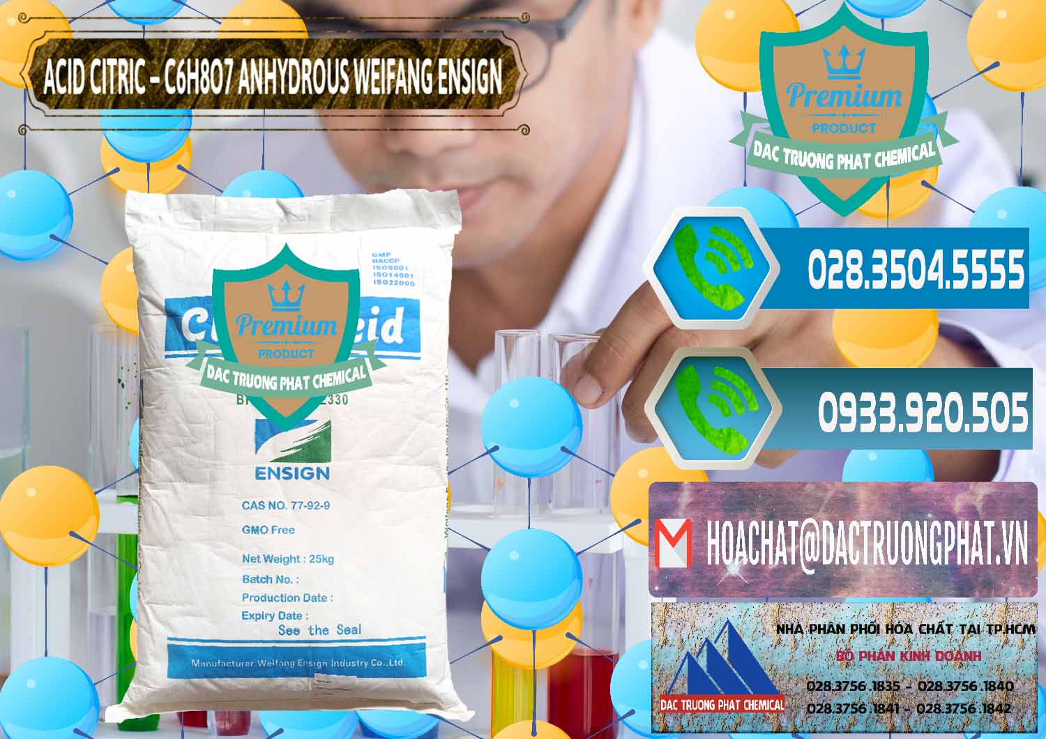 Nơi nhập khẩu - bán Acid Citric - Axit Citric Khan Anhydrous Weifang Trung Quốc China - 0008 - Nơi chuyên nhập khẩu & cung cấp hóa chất tại TP.HCM - congtyhoachat.net