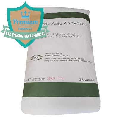 Phân phối _ bán Acid Citric - Axit Citric Anhydrous - Thái Lan Niran - 0231 - Nơi phân phối - cung ứng hóa chất tại TP.HCM - congtyhoachat.net