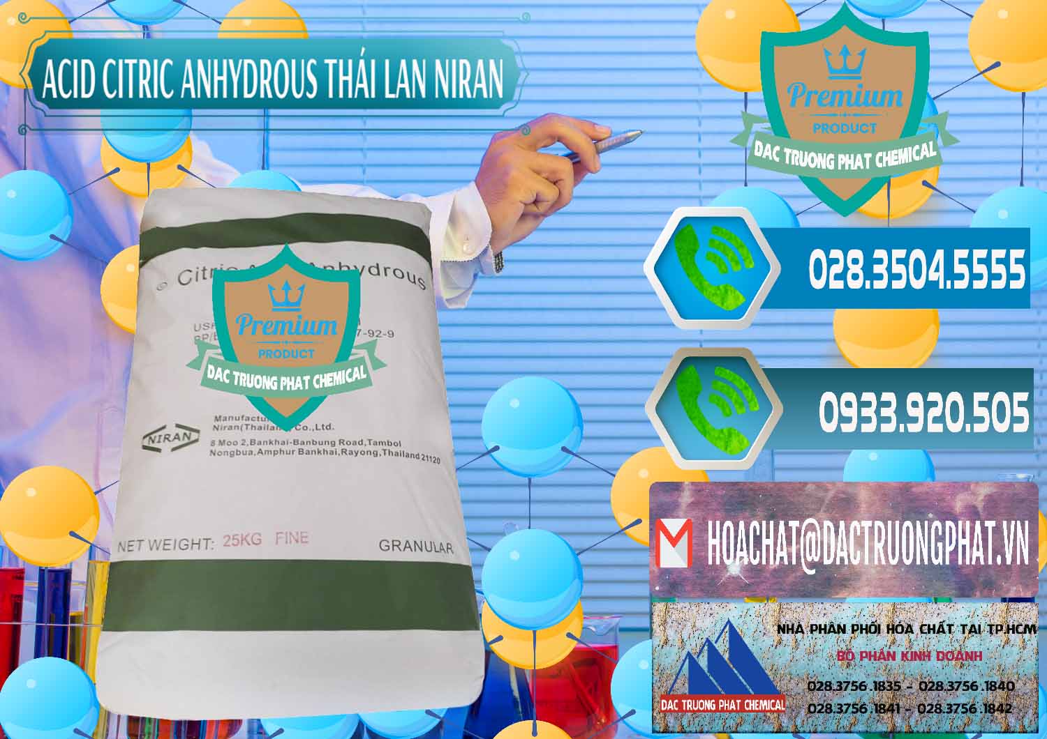 Đơn vị chuyên cung cấp & bán Acid Citric - Axit Citric Anhydrous - Thái Lan Niran - 0231 - Cung cấp & kinh doanh hóa chất tại TP.HCM - congtyhoachat.net