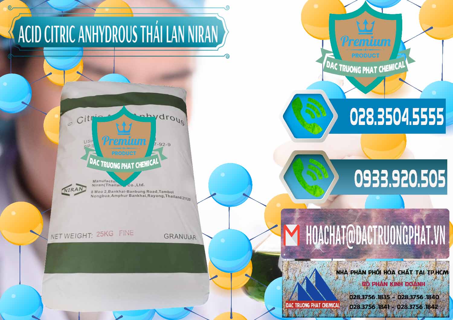 Nơi chuyên bán - cung ứng Acid Citric - Axit Citric Anhydrous - Thái Lan Niran - 0231 - Nơi chuyên cung cấp _ nhập khẩu hóa chất tại TP.HCM - congtyhoachat.net