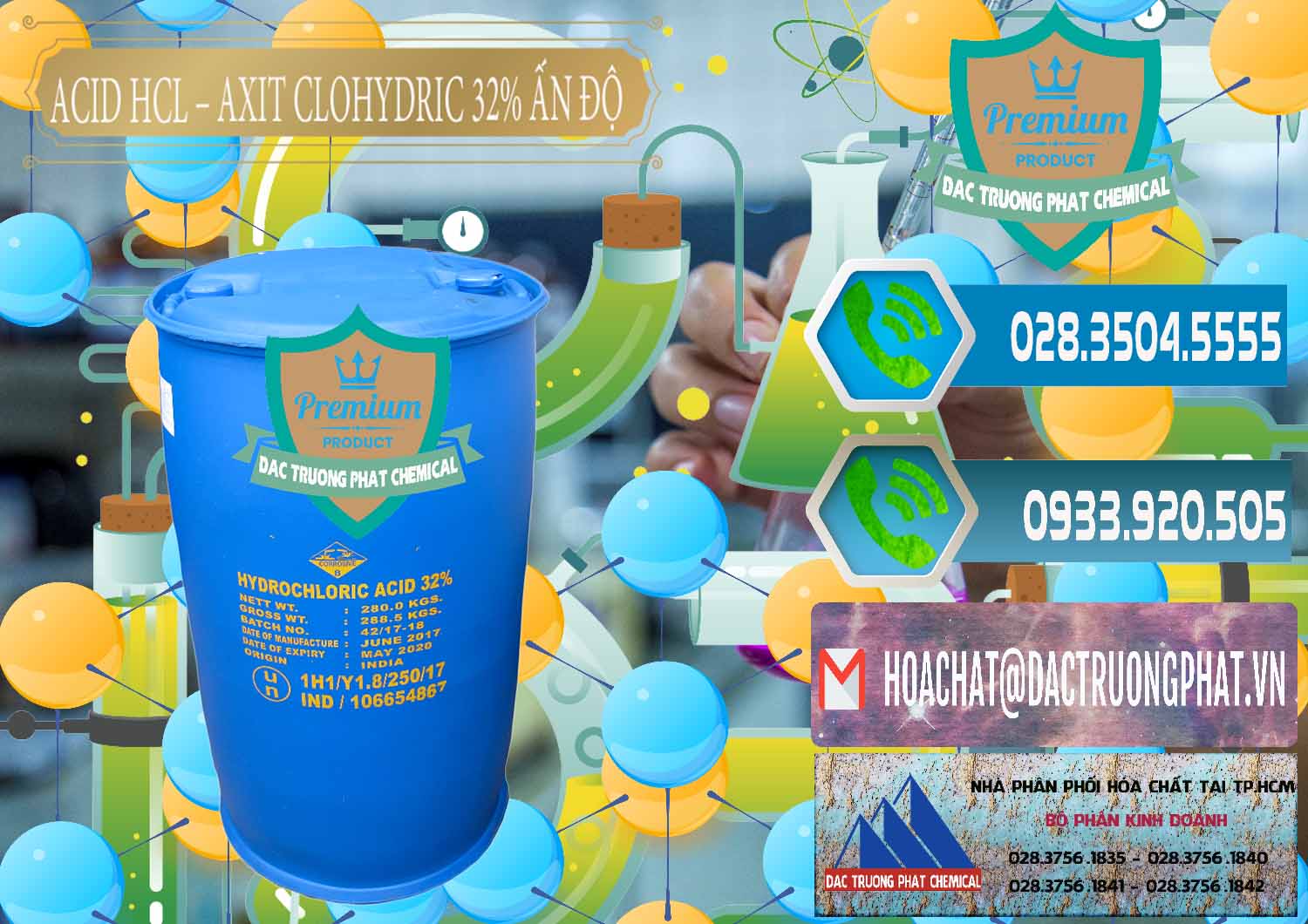Nơi chuyên cung cấp - bán Acid HCL - Axit Cohidric 32% - 35% Ấn Độ India - 0010 - Cty chuyên phân phối _ kinh doanh hóa chất tại TP.HCM - congtyhoachat.net