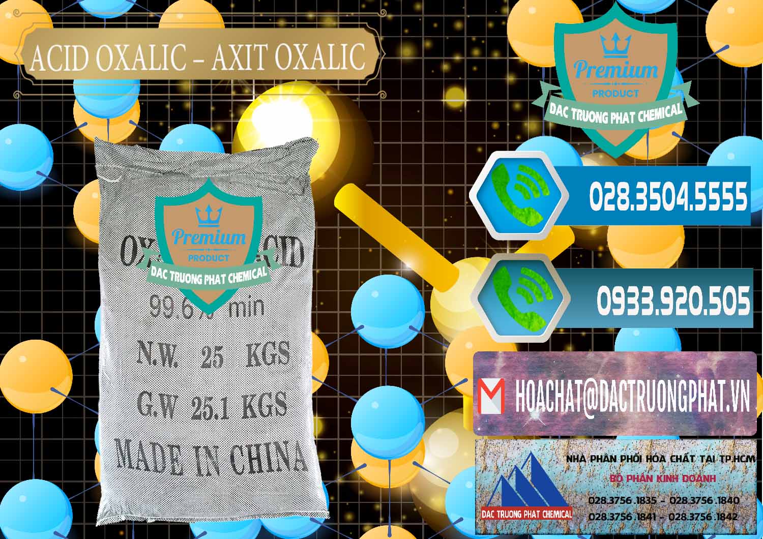 Cty chuyên bán & phân phối Acid Oxalic – Axit Oxalic 99.6% Trung Quốc China - 0014 - Nhà phân phối & cung cấp hóa chất tại TP.HCM - congtyhoachat.net
