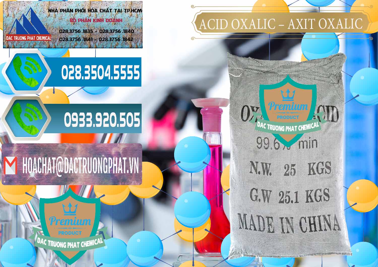 Cty bán và phân phối Acid Oxalic – Axit Oxalic 99.6% Trung Quốc China - 0014 - Nhà nhập khẩu & cung cấp hóa chất tại TP.HCM - congtyhoachat.net