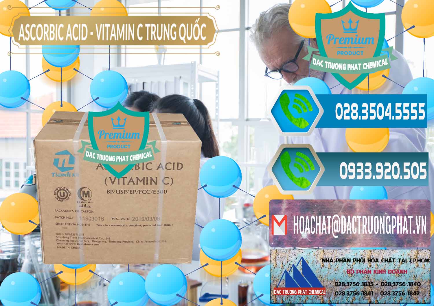 Công ty bán - cung ứng Axit Ascorbic - Vitamin C Trung Quốc China - 0309 - Chuyên kinh doanh - phân phối hóa chất tại TP.HCM - congtyhoachat.net