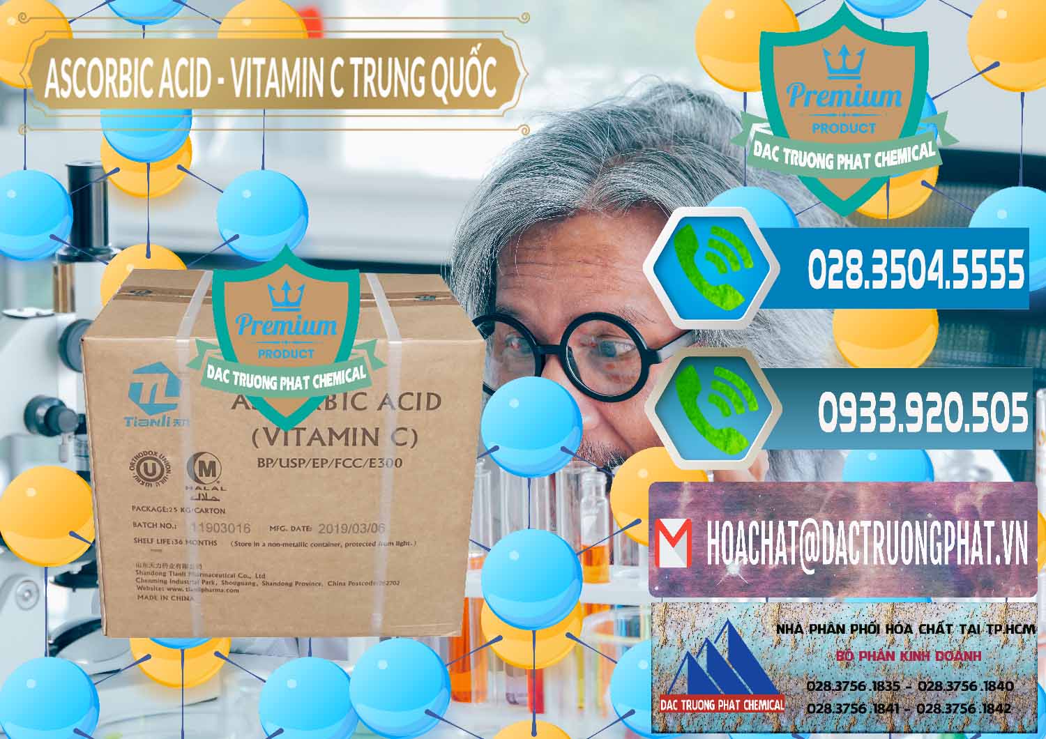 Đơn vị chuyên kinh doanh & bán Axit Ascorbic - Vitamin C Trung Quốc China - 0309 - Cung cấp _ nhập khẩu hóa chất tại TP.HCM - congtyhoachat.net