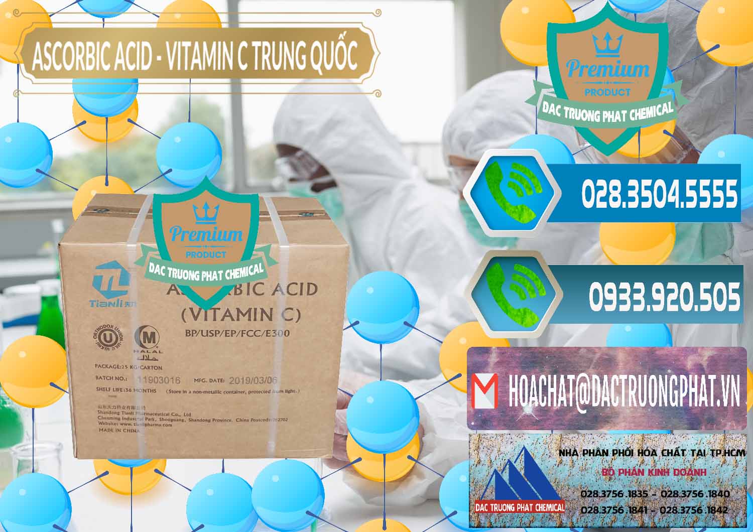 Công ty chuyên bán & cung ứng Axit Ascorbic - Vitamin C Trung Quốc China - 0309 - Chuyên cung cấp ( phân phối ) hóa chất tại TP.HCM - congtyhoachat.net