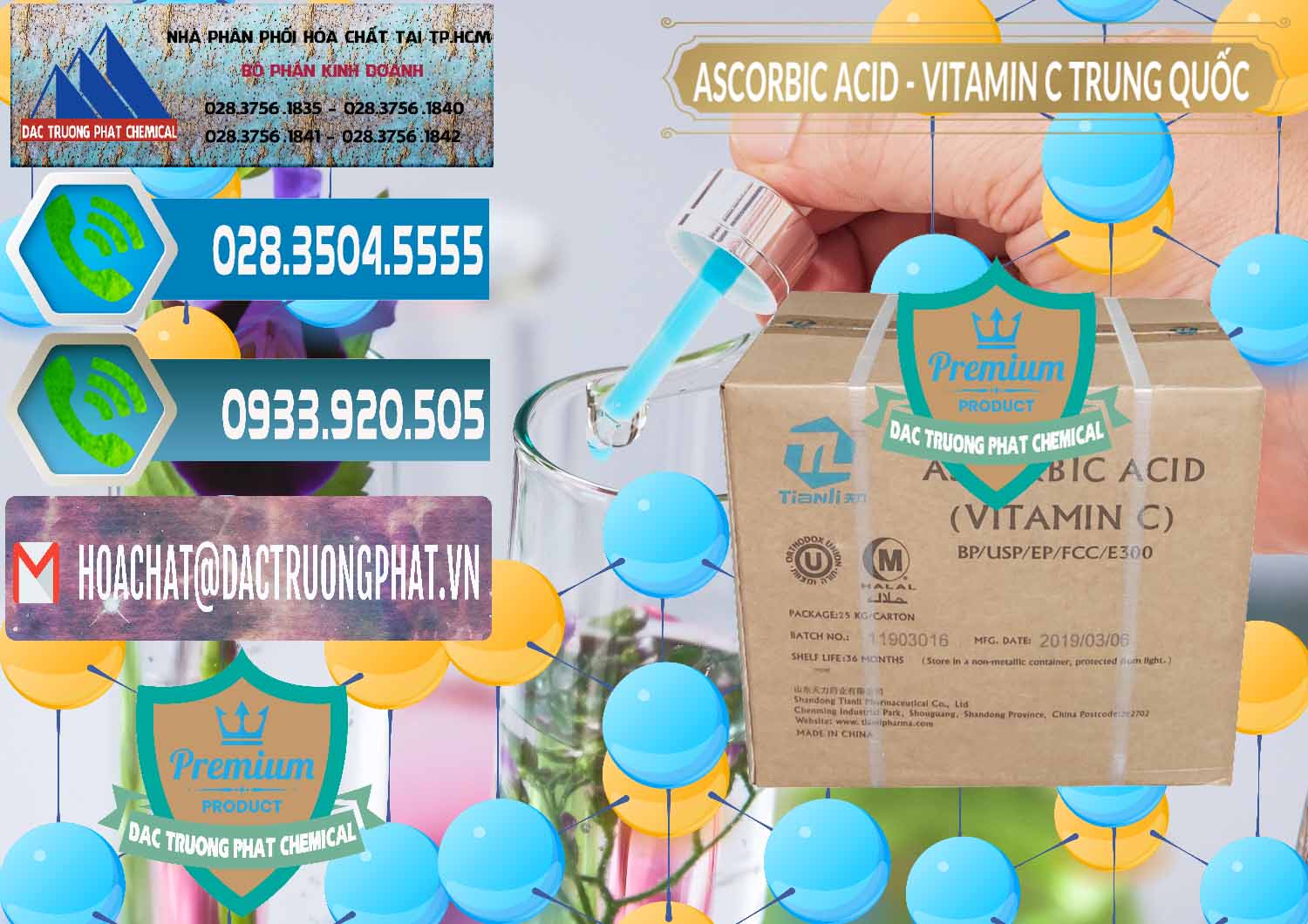 Công ty chuyên phân phối - bán Axit Ascorbic - Vitamin C Trung Quốc China - 0309 - Đơn vị nhập khẩu _ cung cấp hóa chất tại TP.HCM - congtyhoachat.net
