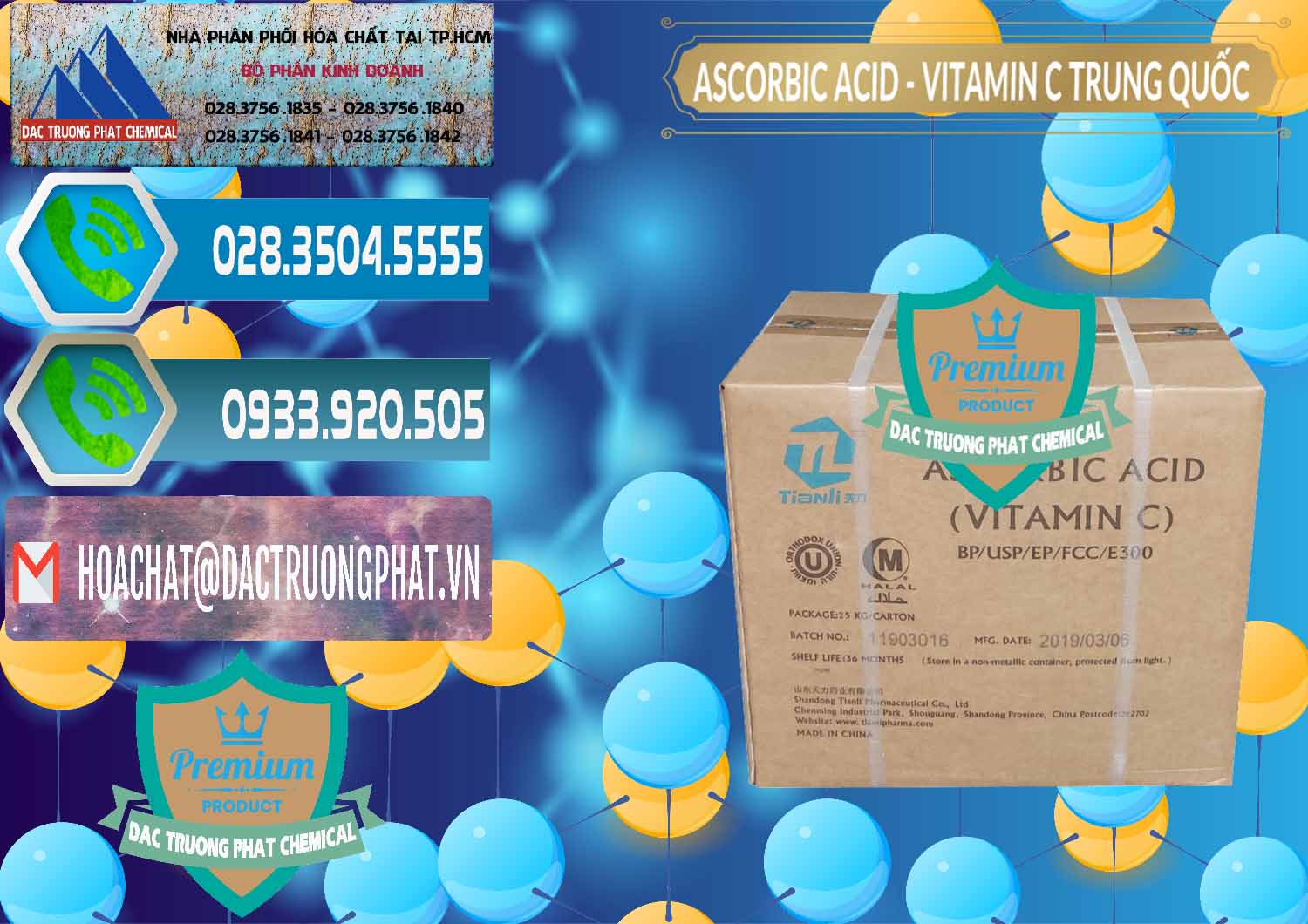 Đơn vị chuyên bán _ cung ứng Axit Ascorbic - Vitamin C Trung Quốc China - 0309 - Cty cung cấp và nhập khẩu hóa chất tại TP.HCM - congtyhoachat.net