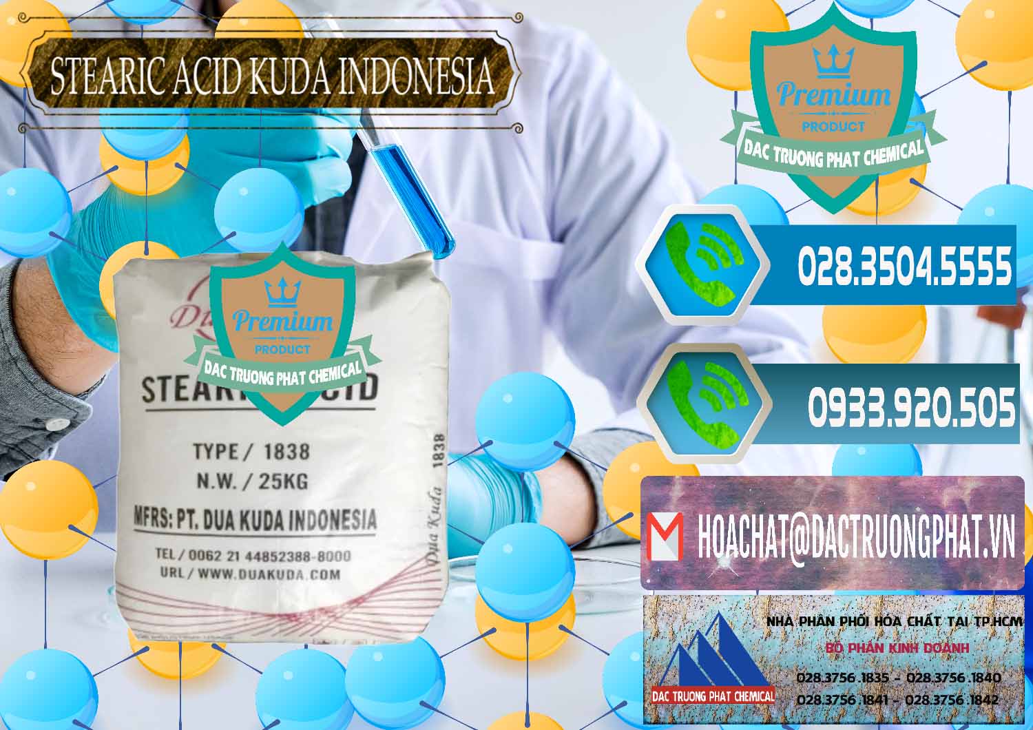Công ty kinh doanh & bán Axit Stearic - Stearic Acid Dua Kuda Indonesia - 0388 - Cty cung cấp & nhập khẩu hóa chất tại TP.HCM - congtyhoachat.net