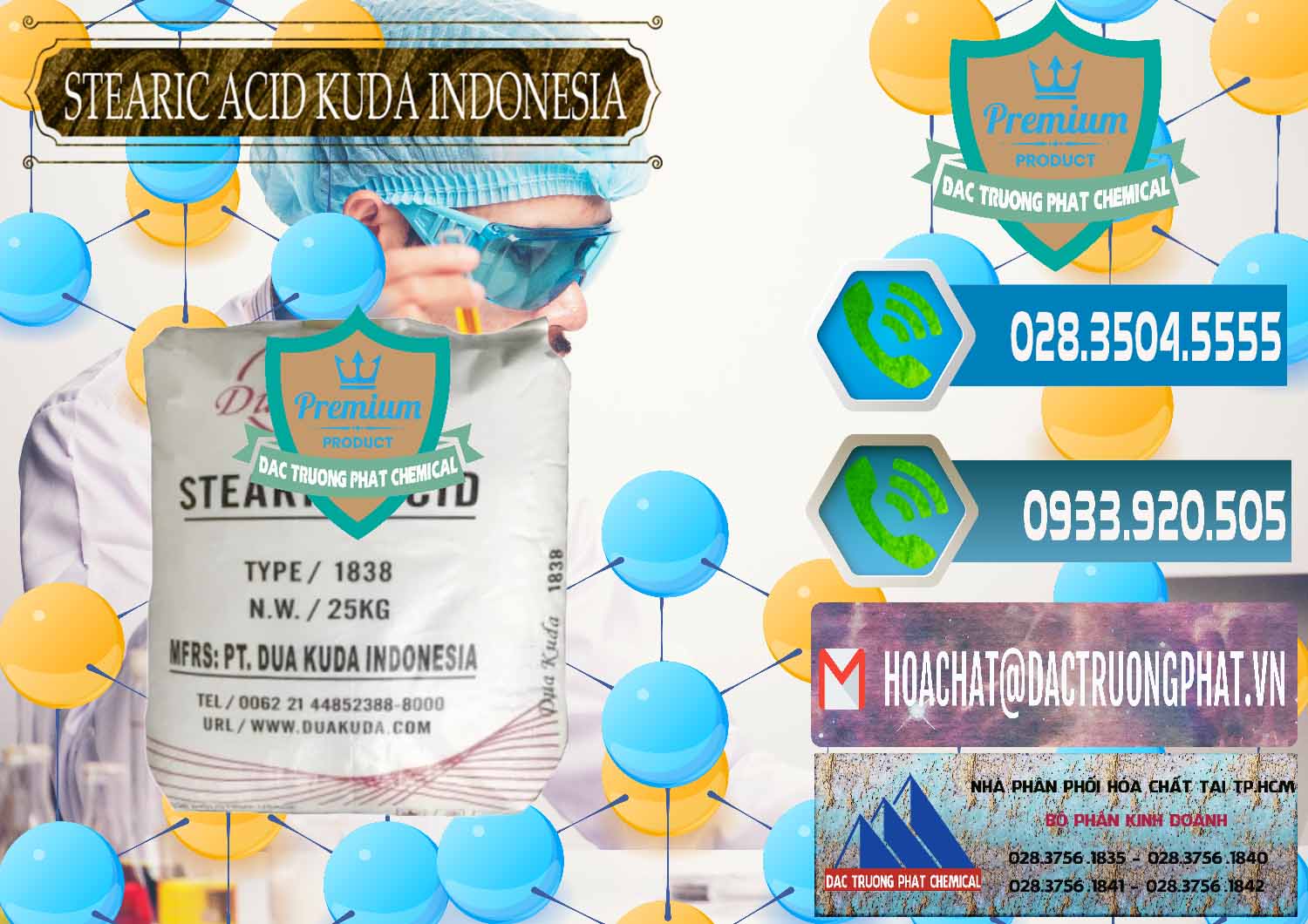 Cty chuyên kinh doanh và bán Axit Stearic - Stearic Acid Dua Kuda Indonesia - 0388 - Nơi cung ứng & phân phối hóa chất tại TP.HCM - congtyhoachat.net