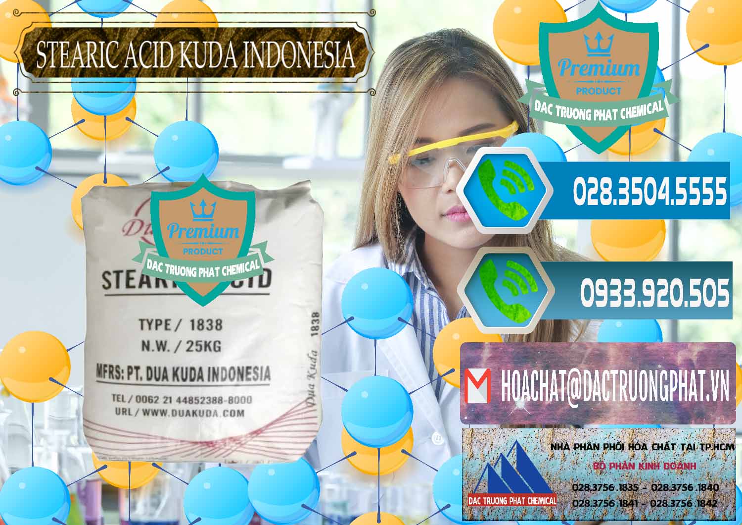 Bán và phân phối Axit Stearic - Stearic Acid Dua Kuda Indonesia - 0388 - Nhập khẩu _ cung cấp hóa chất tại TP.HCM - congtyhoachat.net