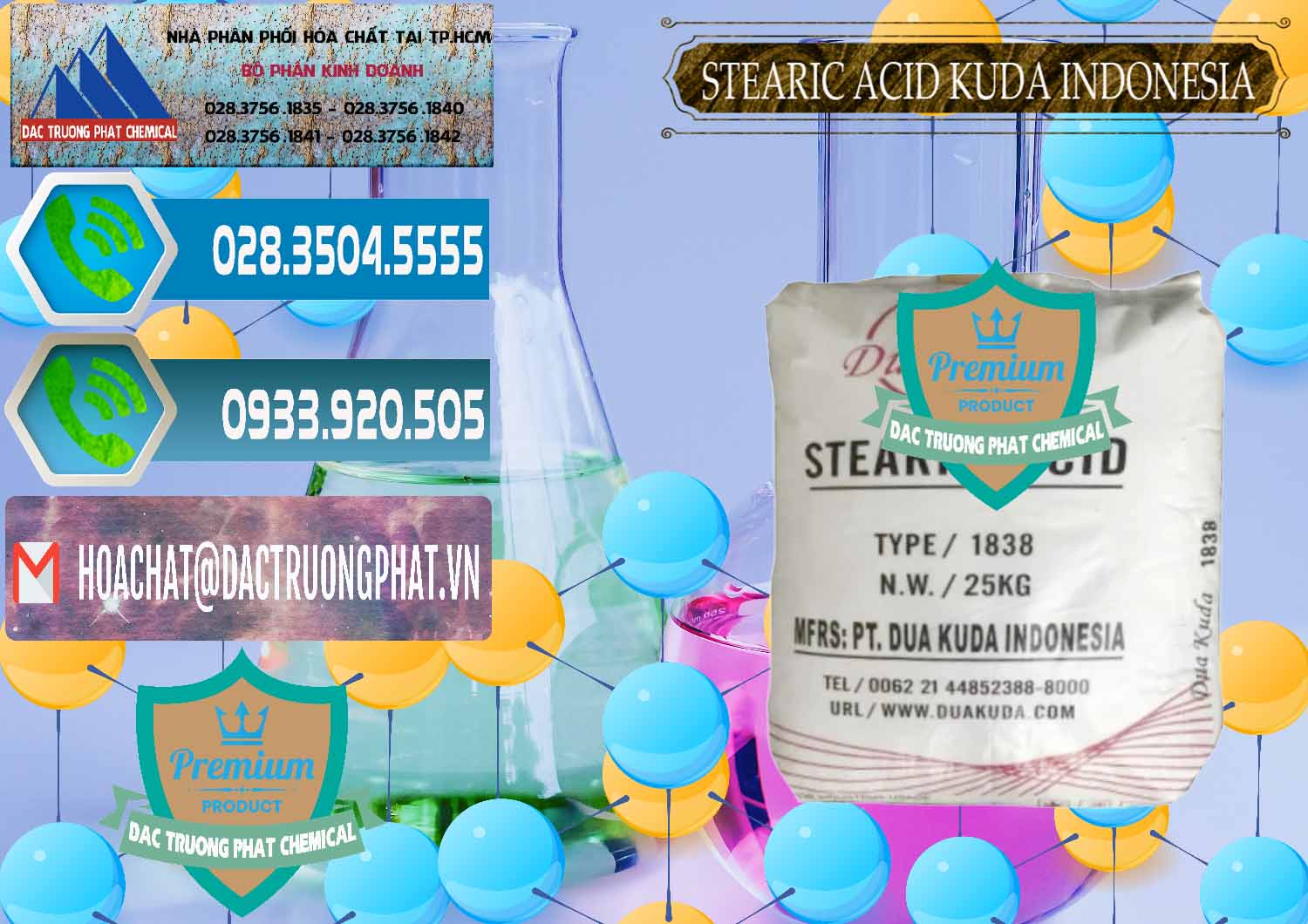 Đơn vị chuyên nhập khẩu và bán Axit Stearic - Stearic Acid Dua Kuda Indonesia - 0388 - Cty bán & phân phối hóa chất tại TP.HCM - congtyhoachat.net