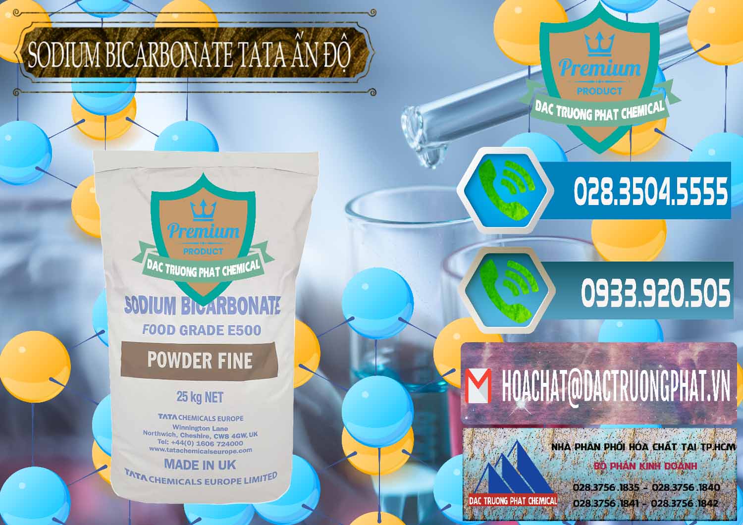Chuyên nhập khẩu _ bán Sodium Bicarbonate – Bicar NaHCO3 E500 Thực Phẩm Food Grade Tata Ấn Độ India - 0261 - Cty phân phối & cung cấp hóa chất tại TP.HCM - congtyhoachat.net
