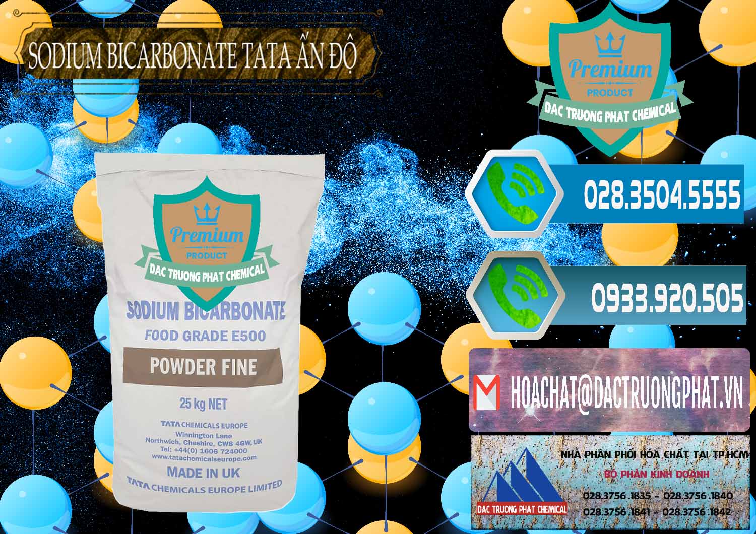 Nơi nhập khẩu - bán Sodium Bicarbonate – Bicar NaHCO3 E500 Thực Phẩm Food Grade Tata Ấn Độ India - 0261 - Nơi phân phối và nhập khẩu hóa chất tại TP.HCM - congtyhoachat.net