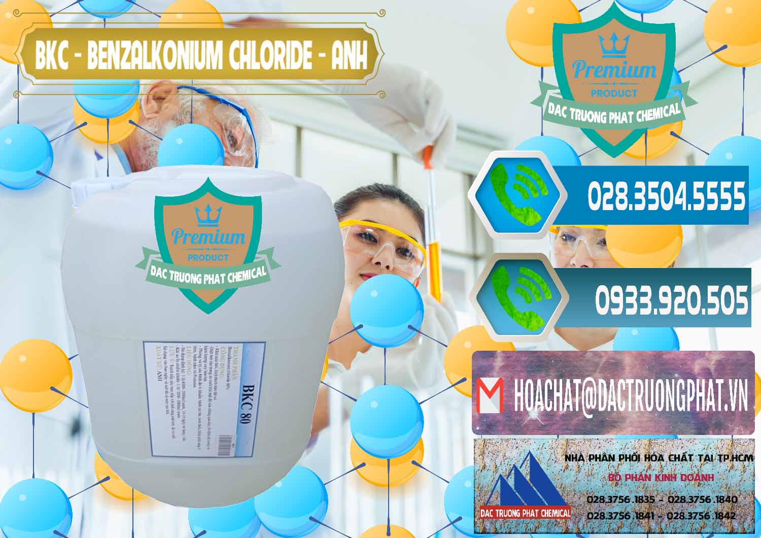 Đơn vị kinh doanh và bán BKC - Benzalkonium Chloride Anh Quốc Uk Kingdoms - 0415 - Cung cấp - phân phối hóa chất tại TP.HCM - congtyhoachat.net