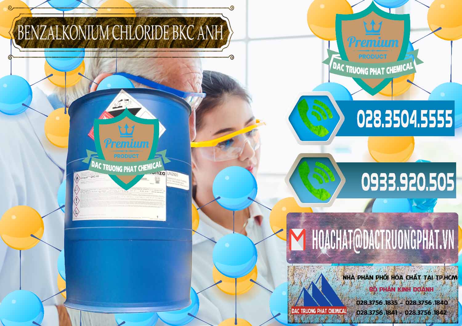 Cty chuyên nhập khẩu _ bán BKC - Benzalkonium Chloride 80% Anh Quốc Uk Kingdoms - 0457 - Cty phân phối & cung cấp hóa chất tại TP.HCM - congtyhoachat.net