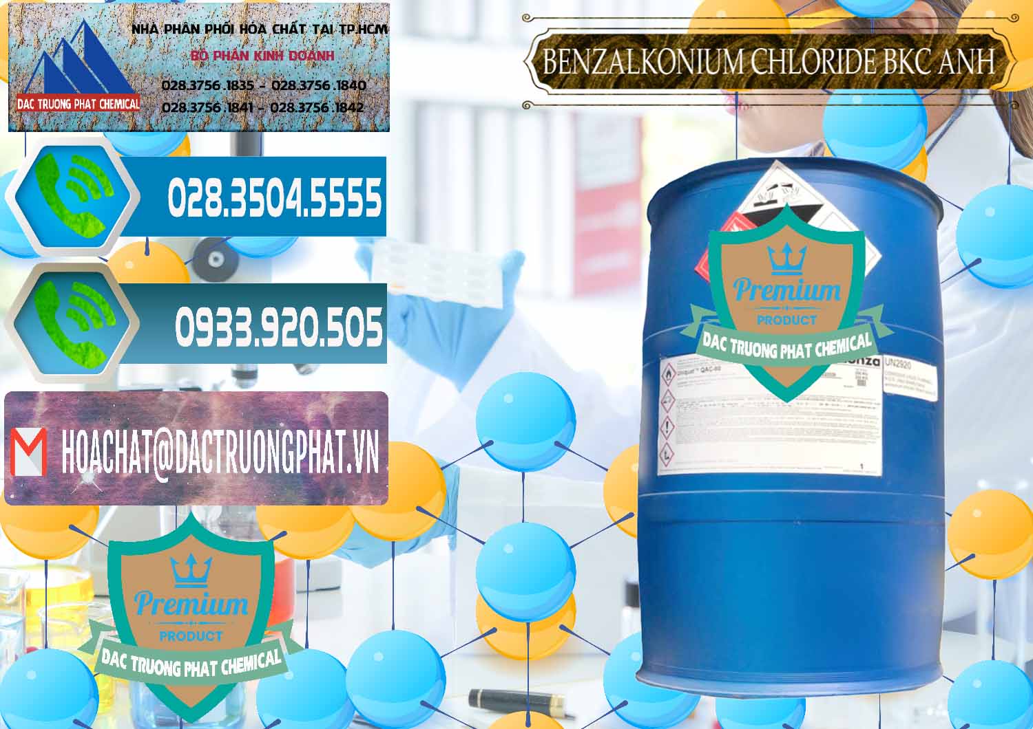 Đơn vị chuyên bán ( cung ứng ) BKC - Benzalkonium Chloride 80% Anh Quốc Uk Kingdoms - 0457 - Đơn vị nhập khẩu & phân phối hóa chất tại TP.HCM - congtyhoachat.net