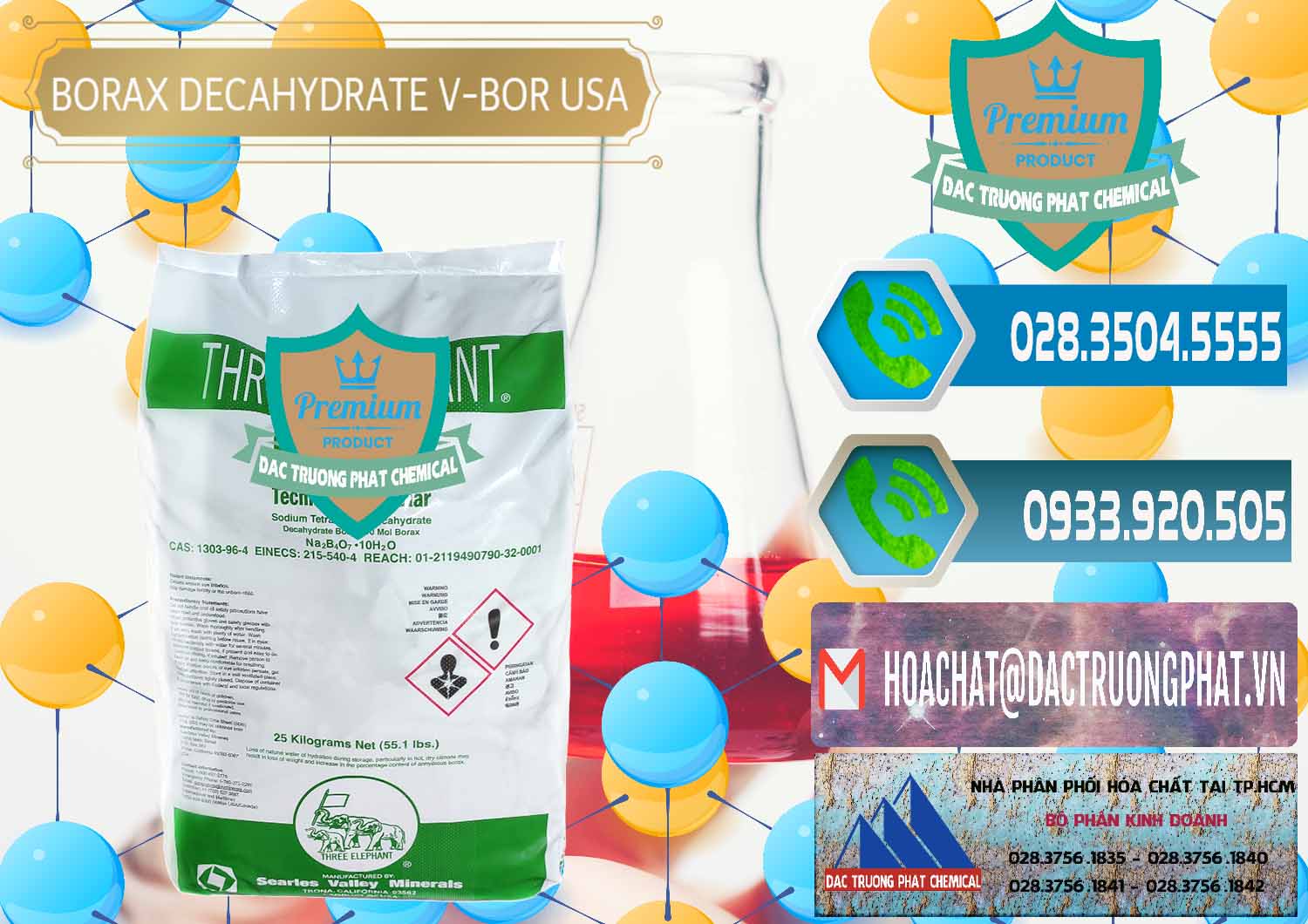 Cty bán ( phân phối ) Borax Decahydrate NA2B4O7.10H2O Mỹ V-Bor Usa - 0032 - Chuyên cung cấp & bán hóa chất tại TP.HCM - congtyhoachat.net