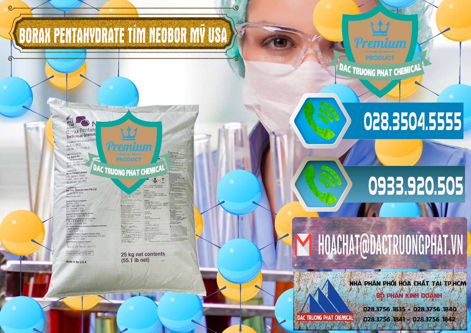 Nơi chuyên bán ( cung cấp ) Borax Pentahydrate Bao Tím Neobor TG Mỹ Usa - 0277 - Nơi bán & phân phối hóa chất tại TP.HCM - congtyhoachat.net