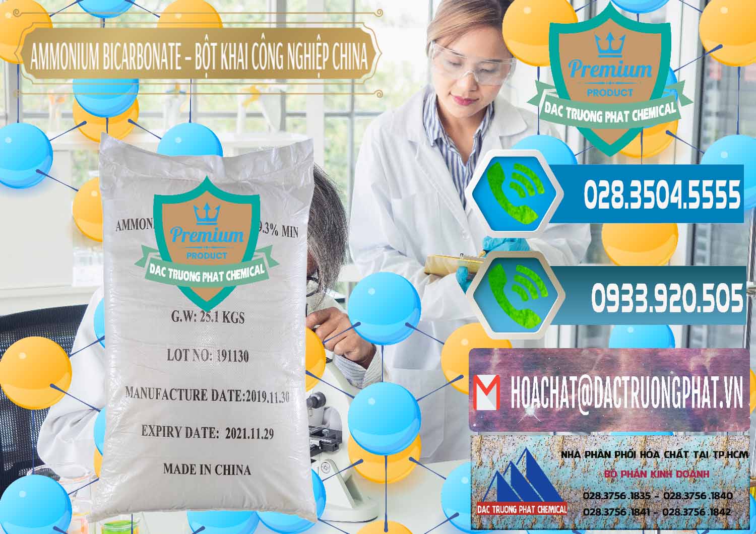 Đơn vị bán & cung cấp Ammonium Bicarbonate – Bột Khai Công Nghiệp Trung Quốc China - 0020 - Nơi chuyên phân phối & nhập khẩu hóa chất tại TP.HCM - congtyhoachat.net