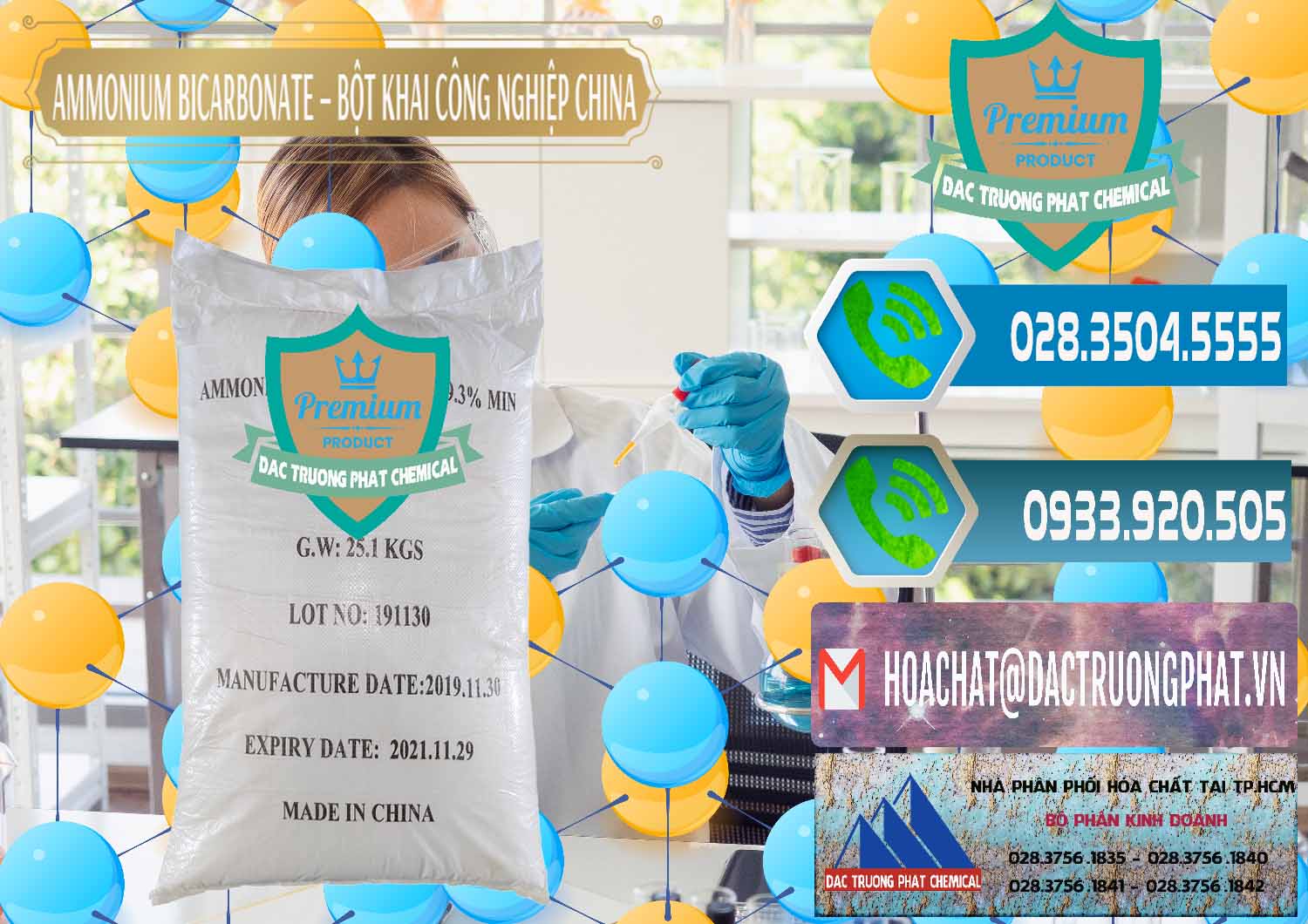 Chuyên phân phối _ bán Ammonium Bicarbonate – Bột Khai Công Nghiệp Trung Quốc China - 0020 - Nhà cung cấp & nhập khẩu hóa chất tại TP.HCM - congtyhoachat.net