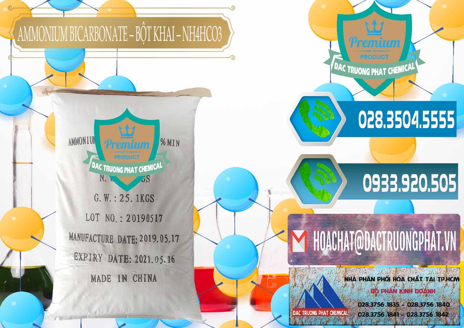 Nơi bán _ phân phối Ammonium Bicarbonate - Bột Khai Food Grade Trung Quốc China - 0018 - Cty chuyên phân phối - cung ứng hóa chất tại TP.HCM - congtyhoachat.net