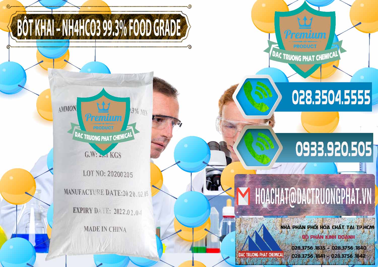 Nơi kinh doanh & bán Ammonium Bicarbonate – Bột Khai NH4HCO3 Food Grade Trung Quốc China - 0019 - Cty phân phối _ cung cấp hóa chất tại TP.HCM - congtyhoachat.net