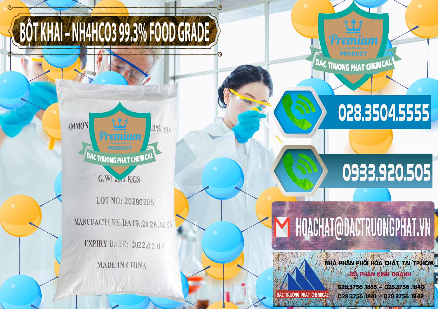 Công ty chuyên nhập khẩu & bán Ammonium Bicarbonate – Bột Khai NH4HCO3 Food Grade Trung Quốc China - 0019 - Đơn vị kinh doanh & cung cấp hóa chất tại TP.HCM - congtyhoachat.net