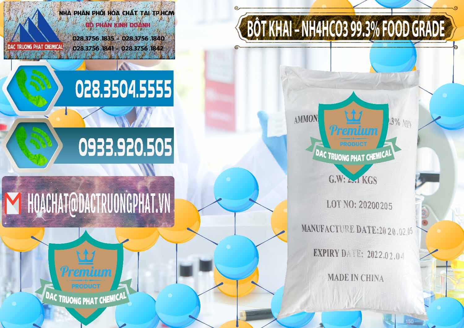 Đơn vị kinh doanh & bán Ammonium Bicarbonate – Bột Khai NH4HCO3 Food Grade Trung Quốc China - 0019 - Nơi phân phối & kinh doanh hóa chất tại TP.HCM - congtyhoachat.net