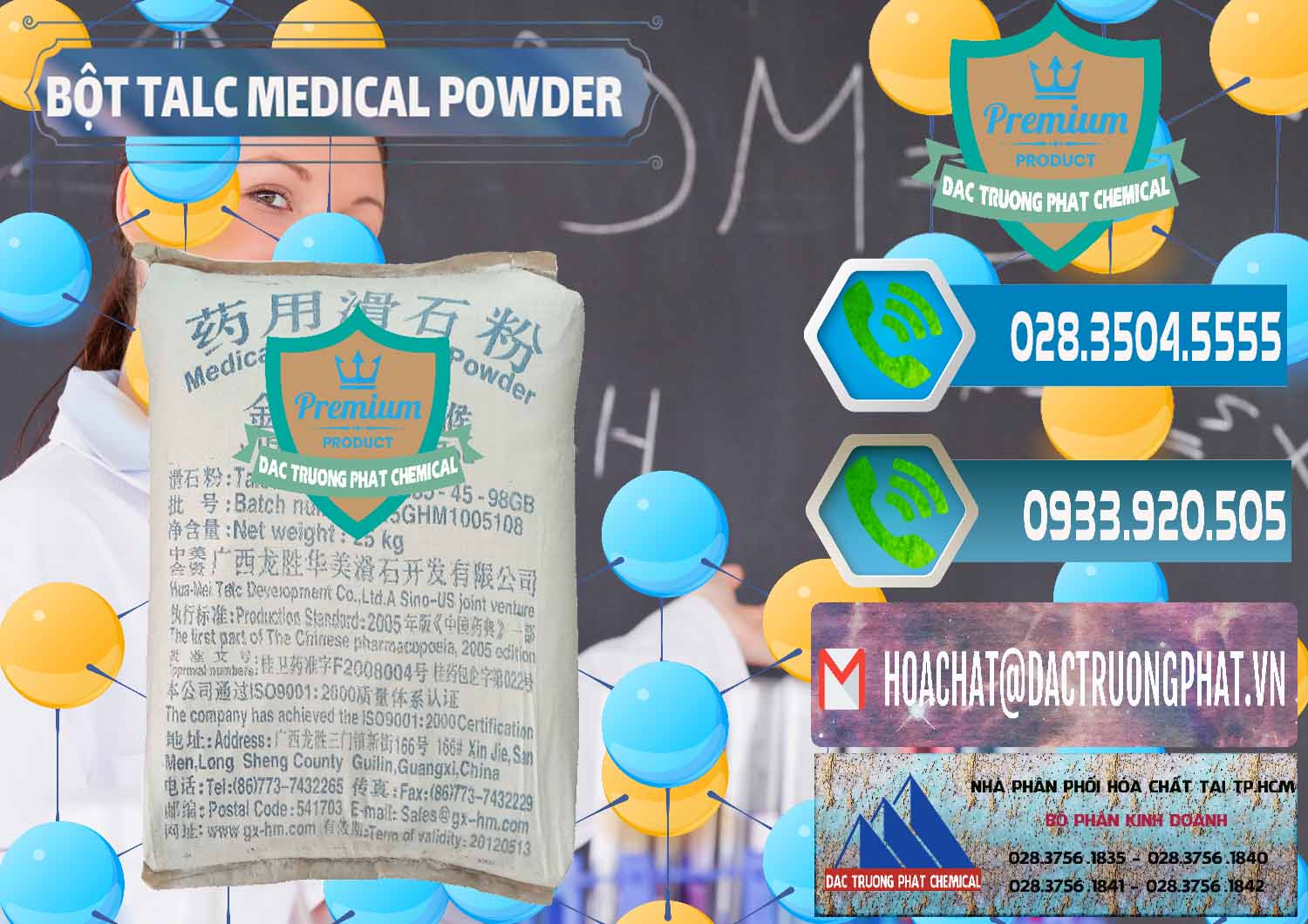 Chuyên cung ứng và bán Bột Talc Medical Powder Trung Quốc China - 0036 - Cty chuyên cung cấp - kinh doanh hóa chất tại TP.HCM - congtyhoachat.net