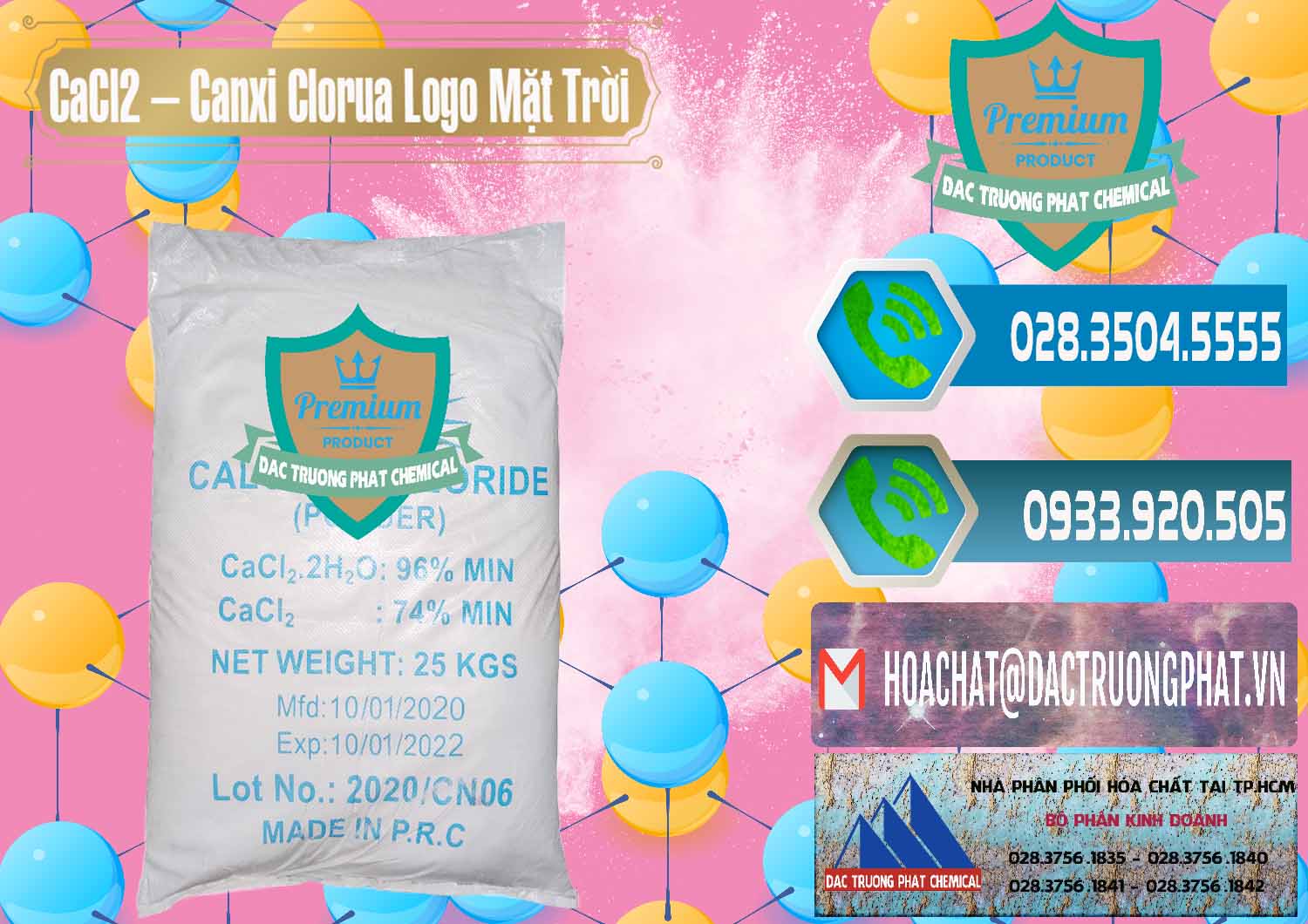 Kinh doanh - bán CaCl2 – Canxi Clorua 96% Logo Mặt Trời Trung Quốc China - 0041 - Đơn vị phân phối ( cung cấp ) hóa chất tại TP.HCM - congtyhoachat.net