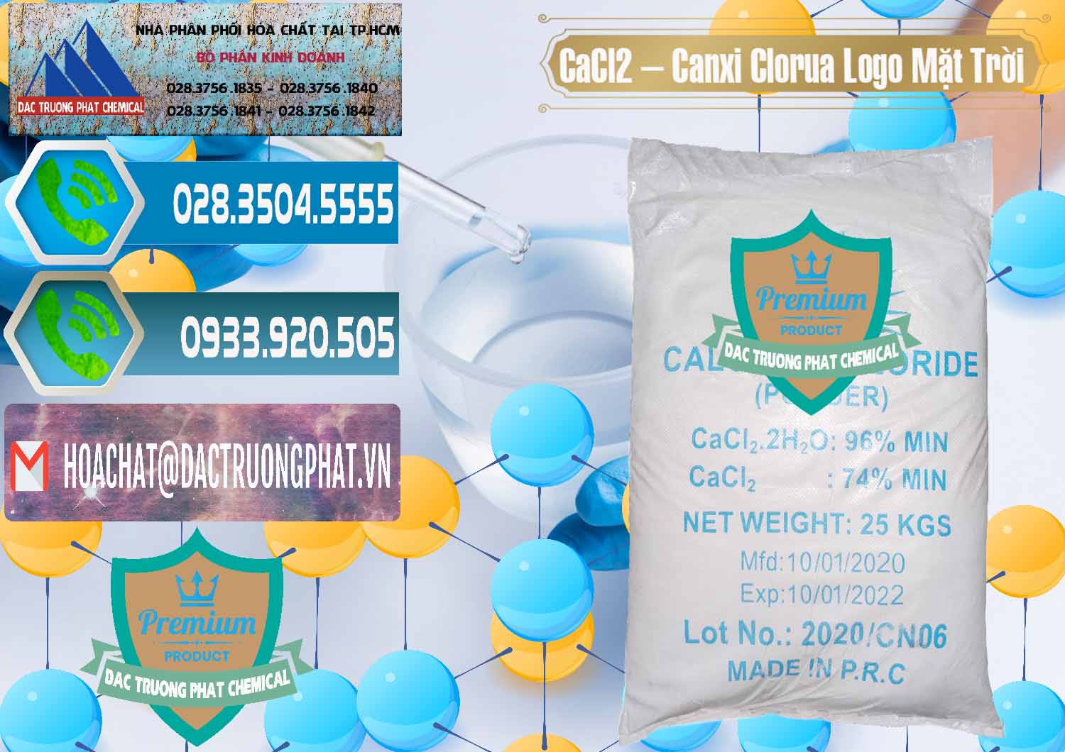 Nơi nhập khẩu - bán CaCl2 – Canxi Clorua 96% Logo Mặt Trời Trung Quốc China - 0041 - Nơi nhập khẩu và cung cấp hóa chất tại TP.HCM - congtyhoachat.net