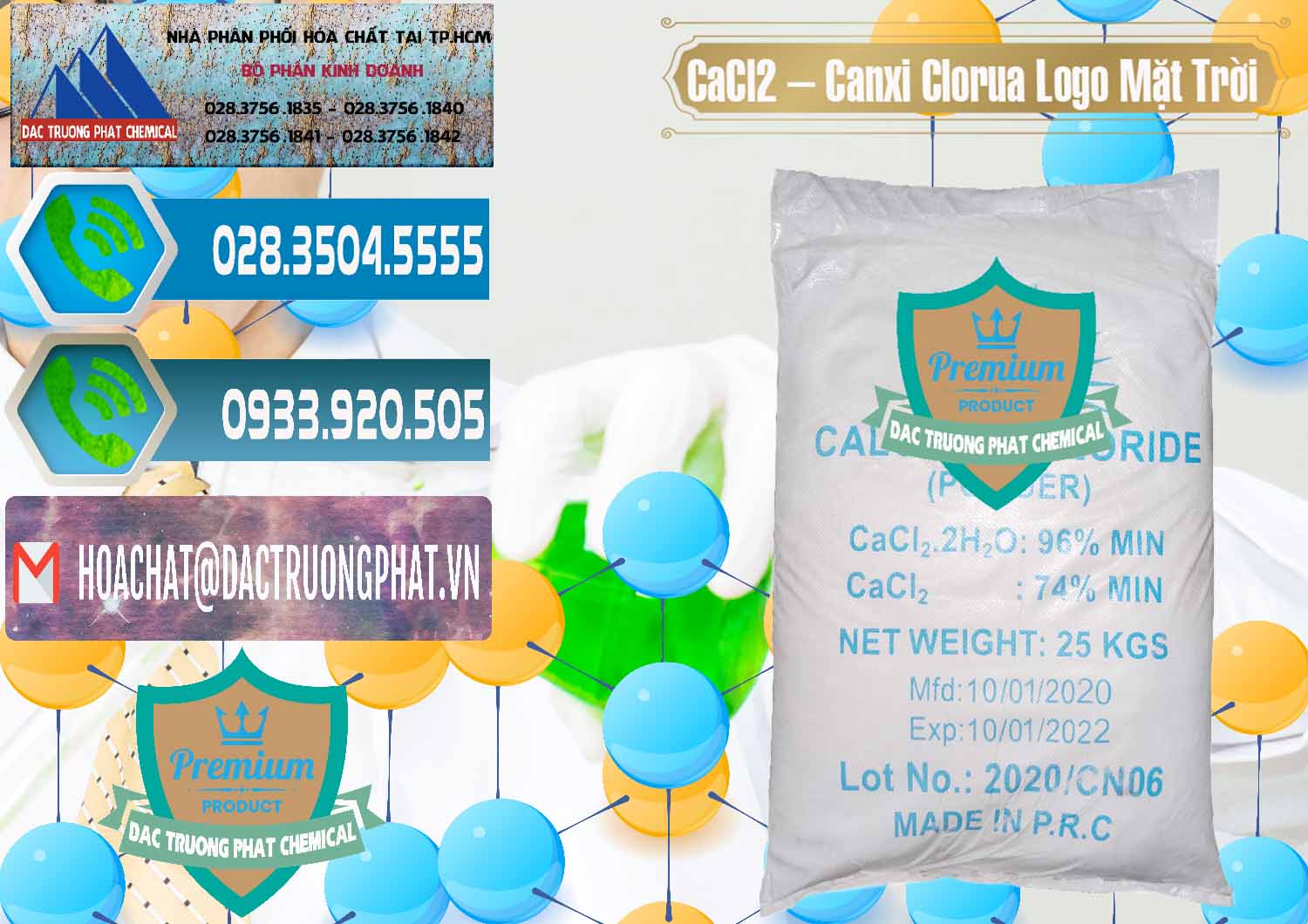 Công ty phân phối ( bán ) CaCl2 – Canxi Clorua 96% Logo Mặt Trời Trung Quốc China - 0041 - Nơi chuyên cung ứng & phân phối hóa chất tại TP.HCM - congtyhoachat.net