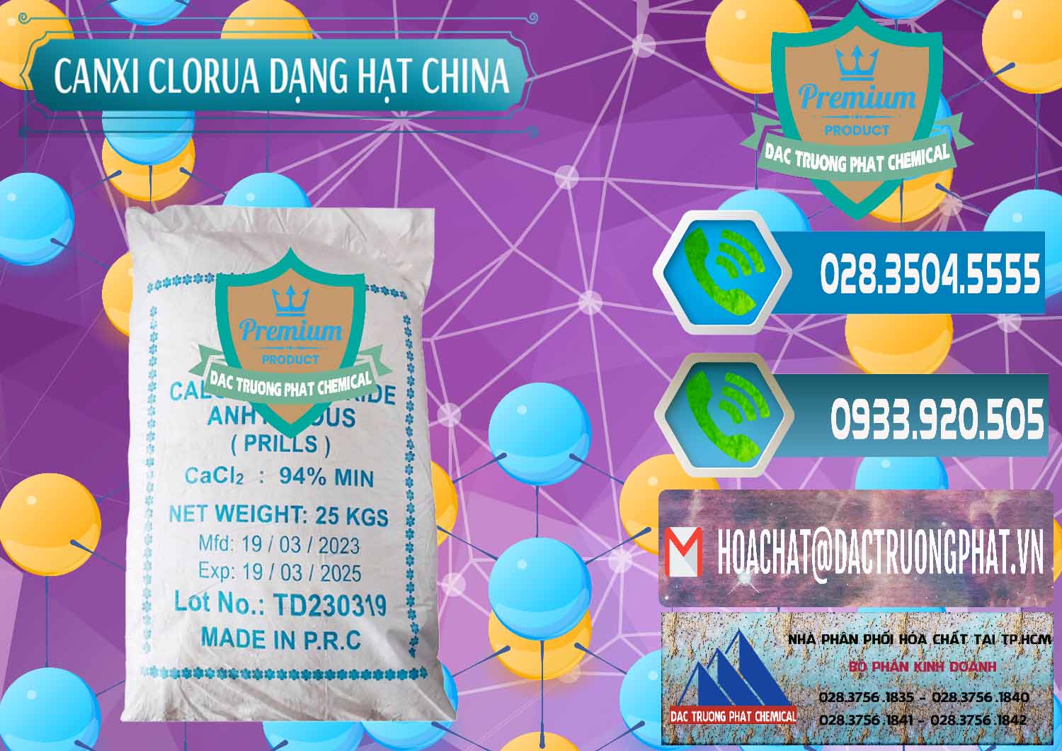 Cty phân phối _ bán CaCl2 – Canxi Clorua 94% Dạng Hạt Trung Quốc China - 0373 - Nhà cung cấp và nhập khẩu hóa chất tại TP.HCM - congtyhoachat.net