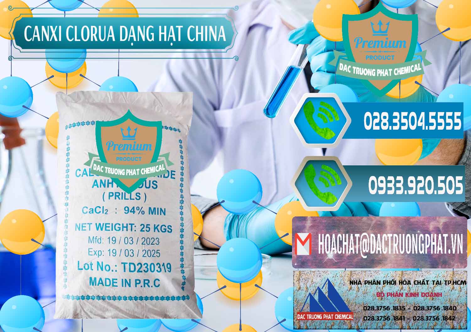 Cty bán _ cung ứng CaCl2 – Canxi Clorua 94% Dạng Hạt Trung Quốc China - 0373 - Công ty chuyên bán ( phân phối ) hóa chất tại TP.HCM - congtyhoachat.net