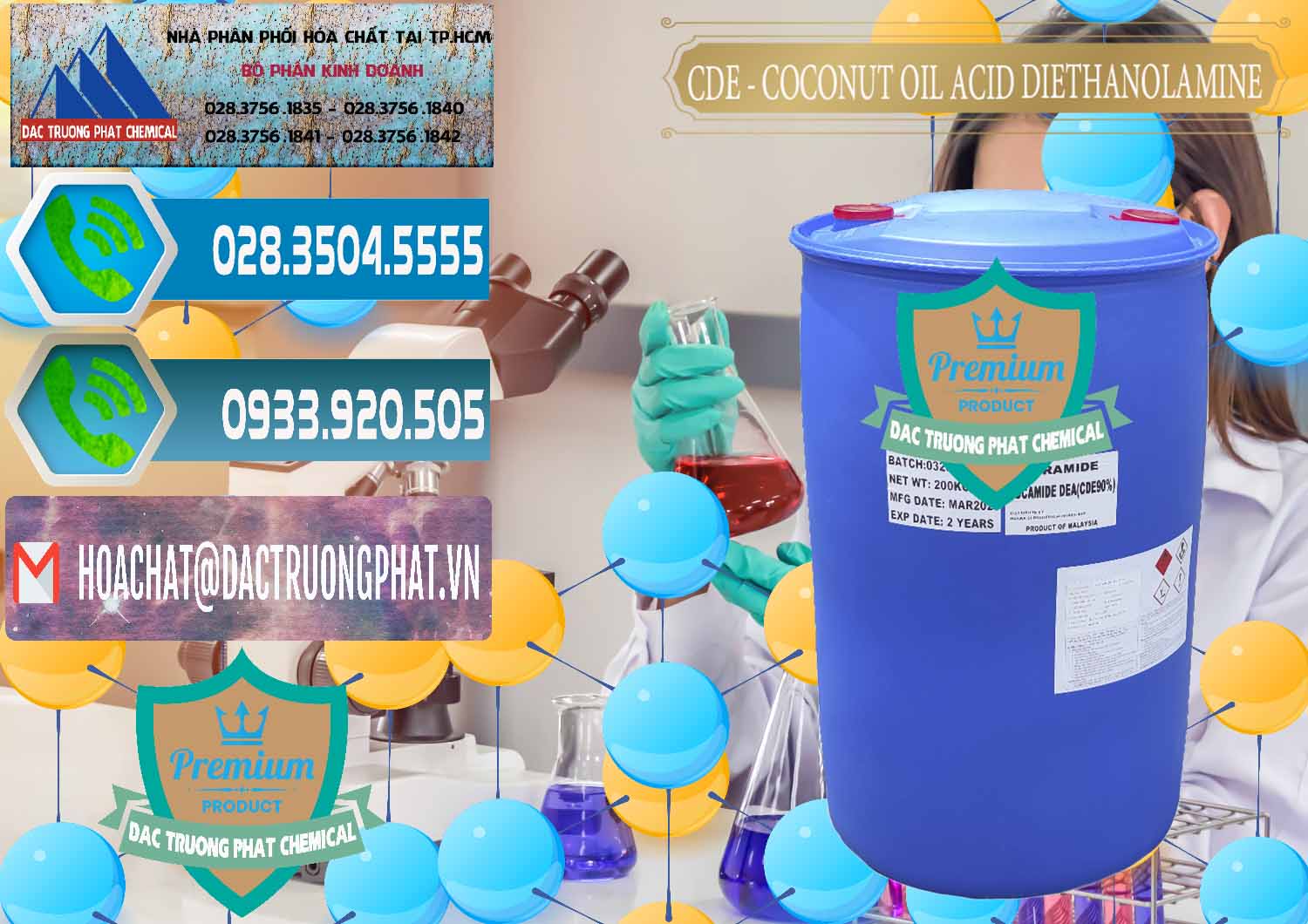 Nơi chuyên nhập khẩu ( bán ) CDE - Coconut Oil Acid Diethanolamine Mã Lai Malaysia - 0311 - Công ty phân phối ( cung cấp ) hóa chất tại TP.HCM - congtyhoachat.net