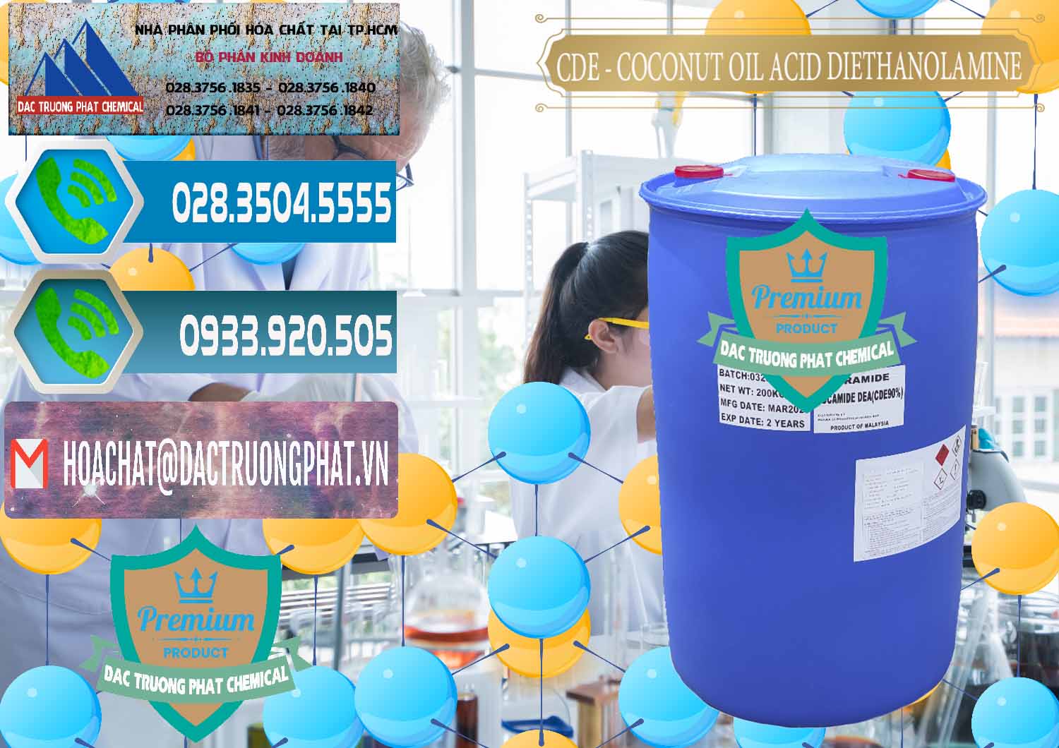 Nơi chuyên bán và cung ứng CDE - Coconut Oil Acid Diethanolamine Mã Lai Malaysia - 0311 - Đơn vị phân phối ( cung cấp ) hóa chất tại TP.HCM - congtyhoachat.net
