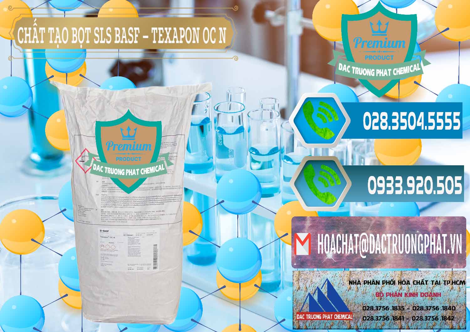 Nơi nhập khẩu - bán Chất Tạo Bọt SLS - Sodium Lauryl Sulfate BASF Texapon OC N - 0049 - Nơi chuyên kinh doanh ( phân phối ) hóa chất tại TP.HCM - congtyhoachat.net