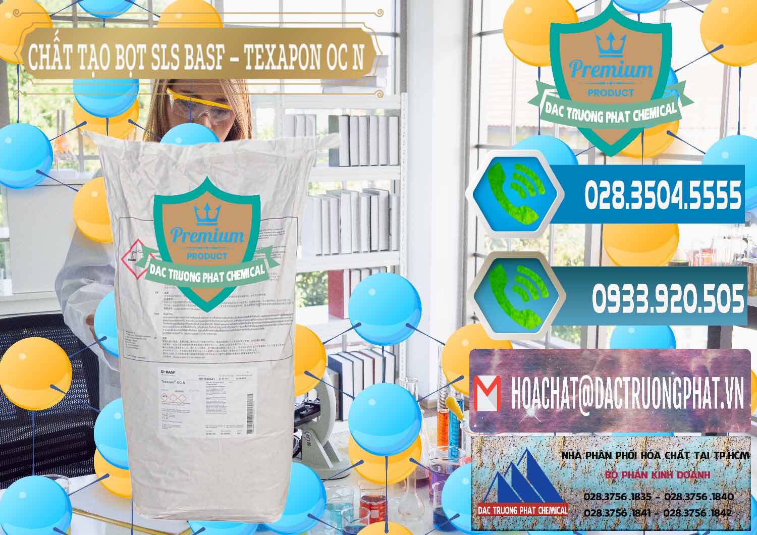 Nhập khẩu - bán Chất Tạo Bọt SLS - Sodium Lauryl Sulfate BASF Texapon OC N - 0049 - Nhà cung cấp và nhập khẩu hóa chất tại TP.HCM - congtyhoachat.net