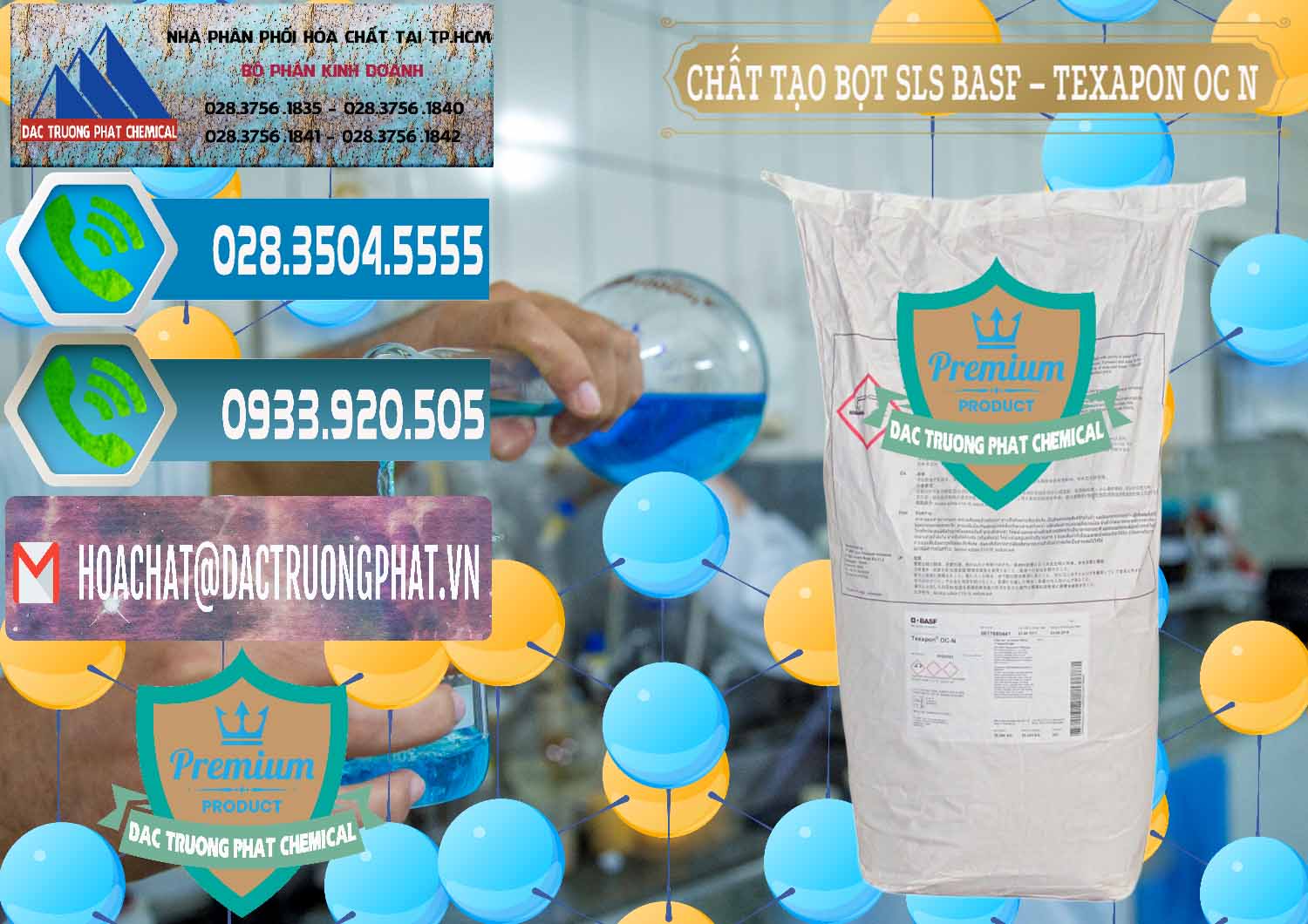 Cty chuyên cung cấp và bán Chất Tạo Bọt SLS - Sodium Lauryl Sulfate BASF Texapon OC N - 0049 - Đơn vị phân phối và cung cấp hóa chất tại TP.HCM - congtyhoachat.net