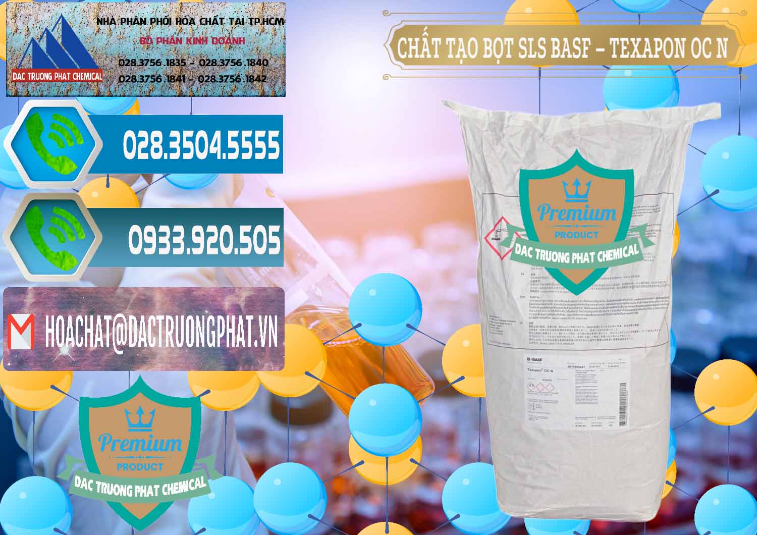 Nhà cung cấp _ bán Chất Tạo Bọt SLS - Sodium Lauryl Sulfate BASF Texapon OC N - 0049 - Nơi chuyên nhập khẩu - cung cấp hóa chất tại TP.HCM - congtyhoachat.net
