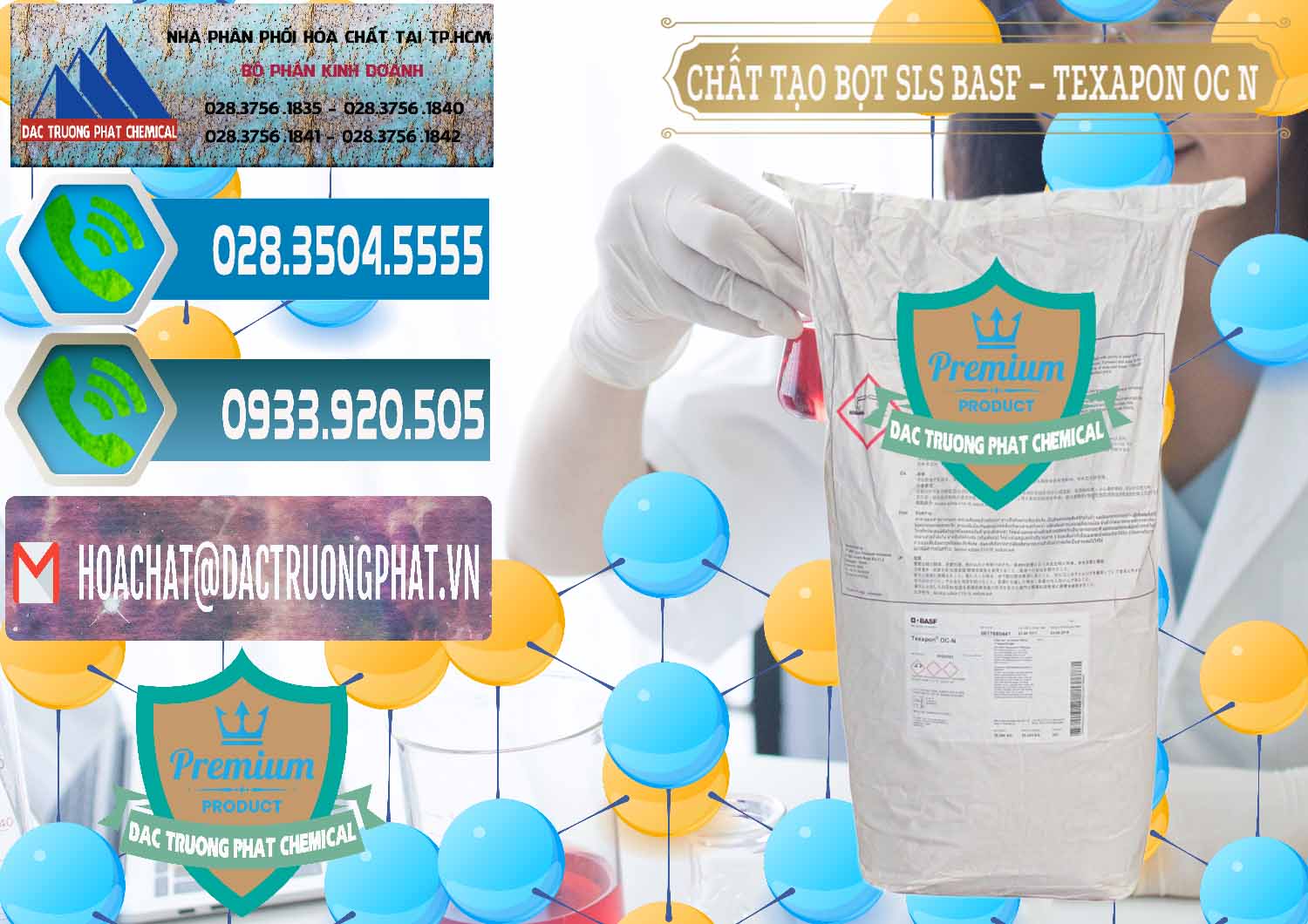 Chuyên bán và cung ứng Chất Tạo Bọt SLS - Sodium Lauryl Sulfate BASF Texapon OC N - 0049 - Cung cấp và kinh doanh hóa chất tại TP.HCM - congtyhoachat.net
